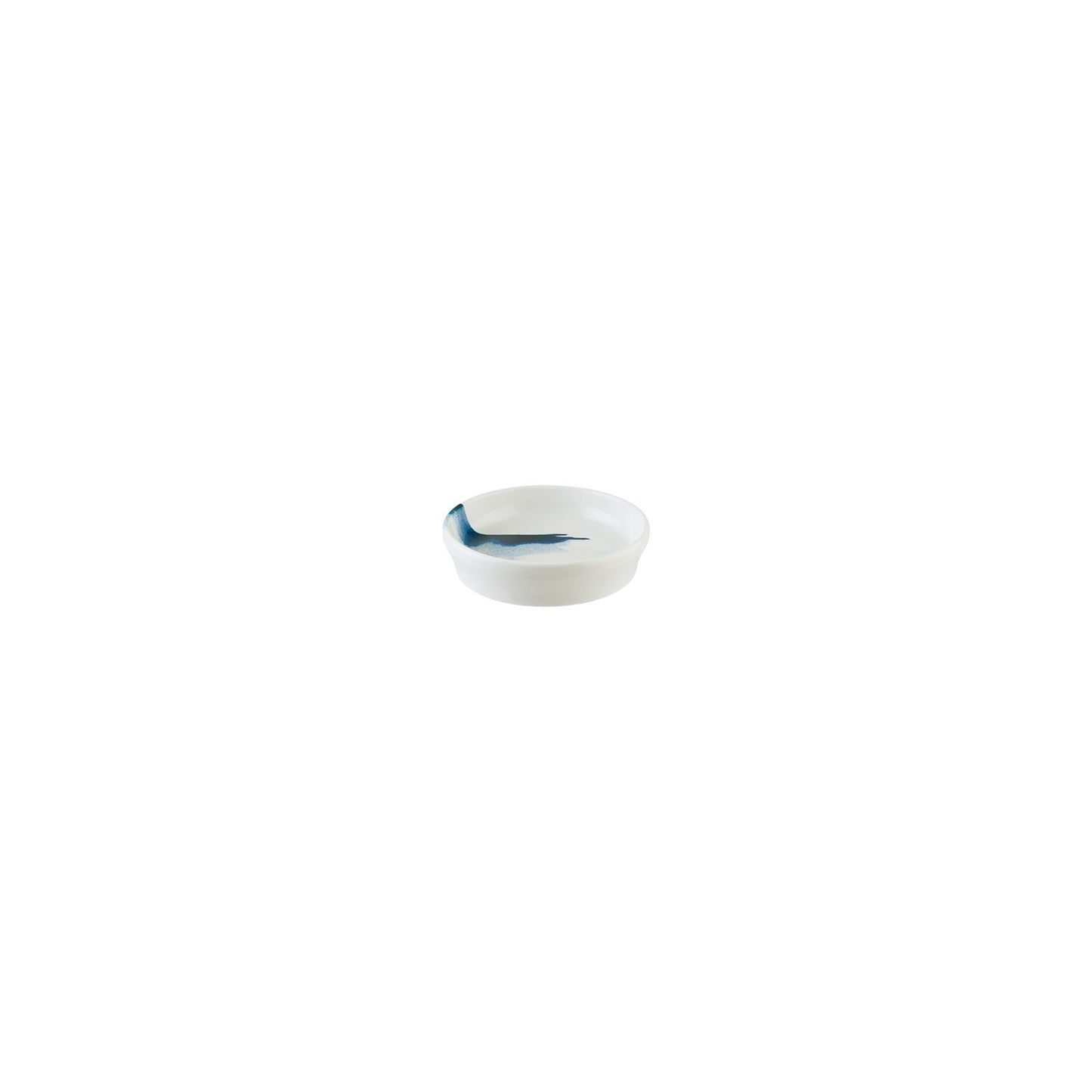 Turgla Vitrified Blue Wave dia.4" h:1" 1 oz. Round Decorated Vitrified Bowl - Case Pack: 12
