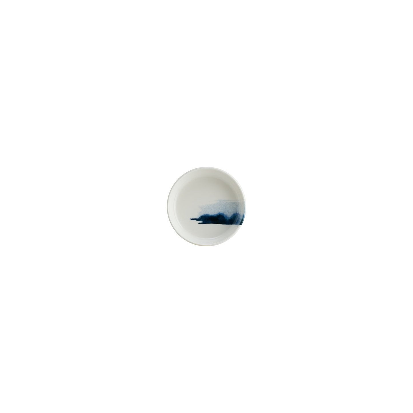 Turgla Vitrified Blue Wave dia.4" h:1" 1 oz. Round Decorated Vitrified Bowl - Case Pack: 12