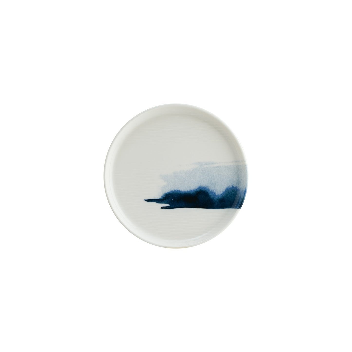Blue Wave dia.8.75" Round Decorated Vitrified Plate
