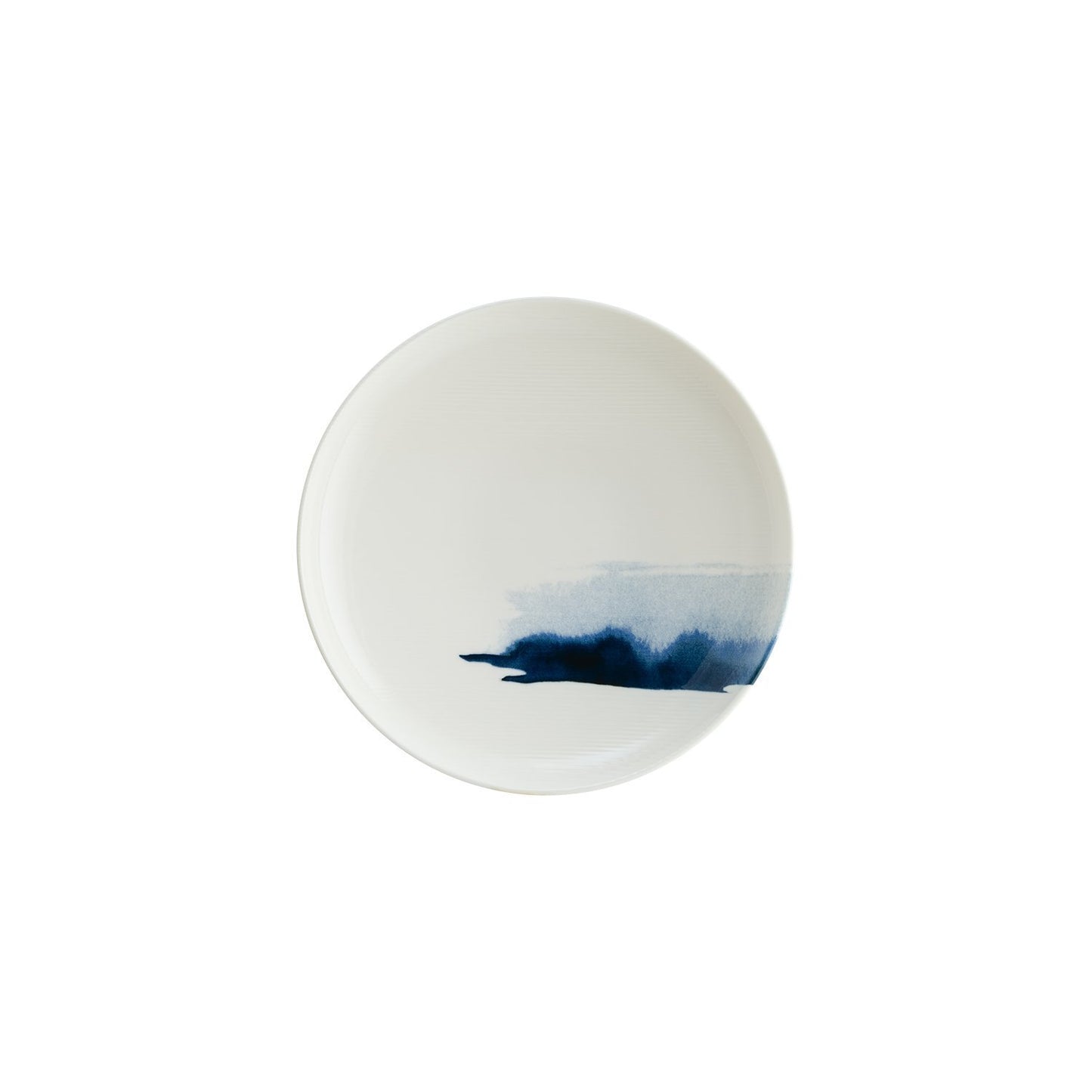 Blue Wave dia.9.75" h:2" Round Decorated Vitrified Deep Plate