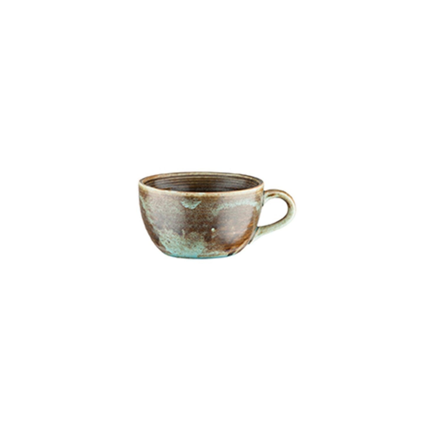 Coral dia.4.75" h:2.5" 8 oz. Round Decorated Vitrified Espresso Cup