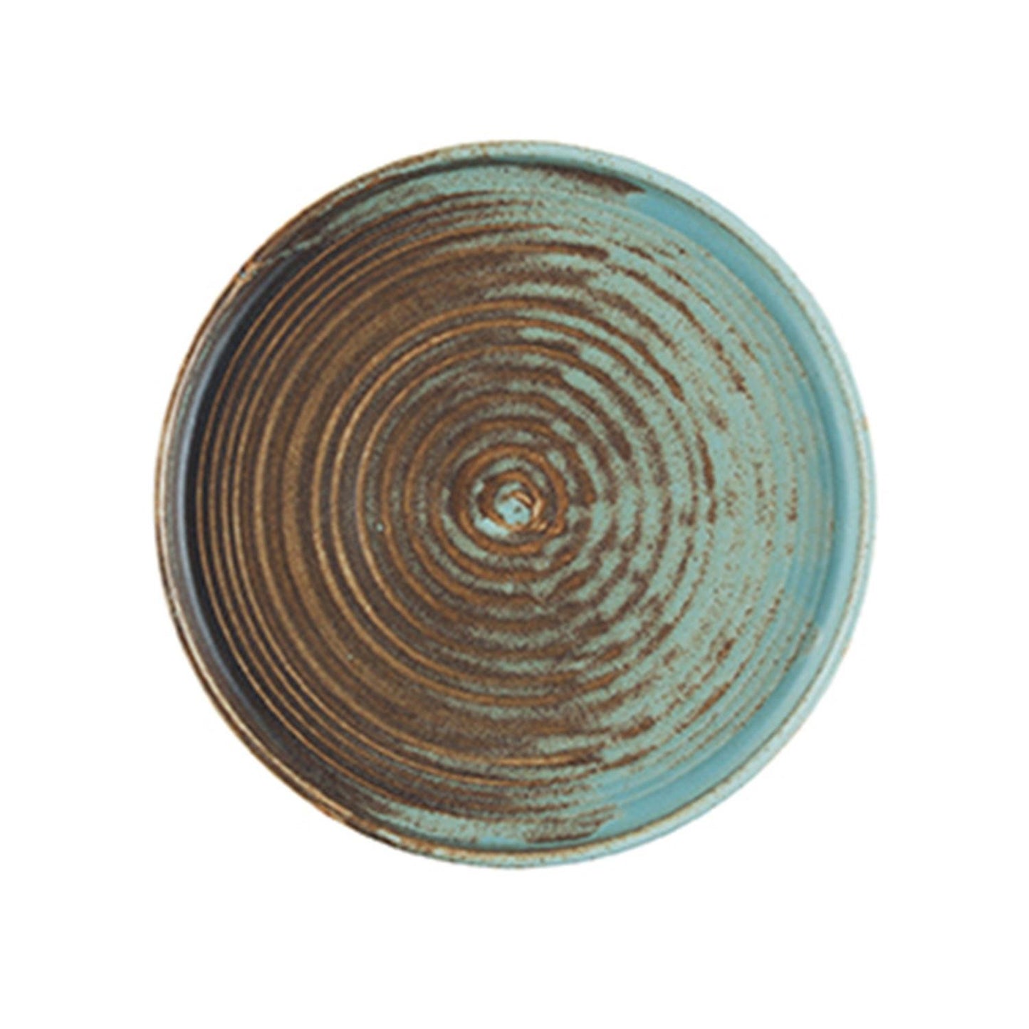 Turgla Vitrified Coral dia.8.25" Round Decorated Vitrified Plate - Case Pack: 12