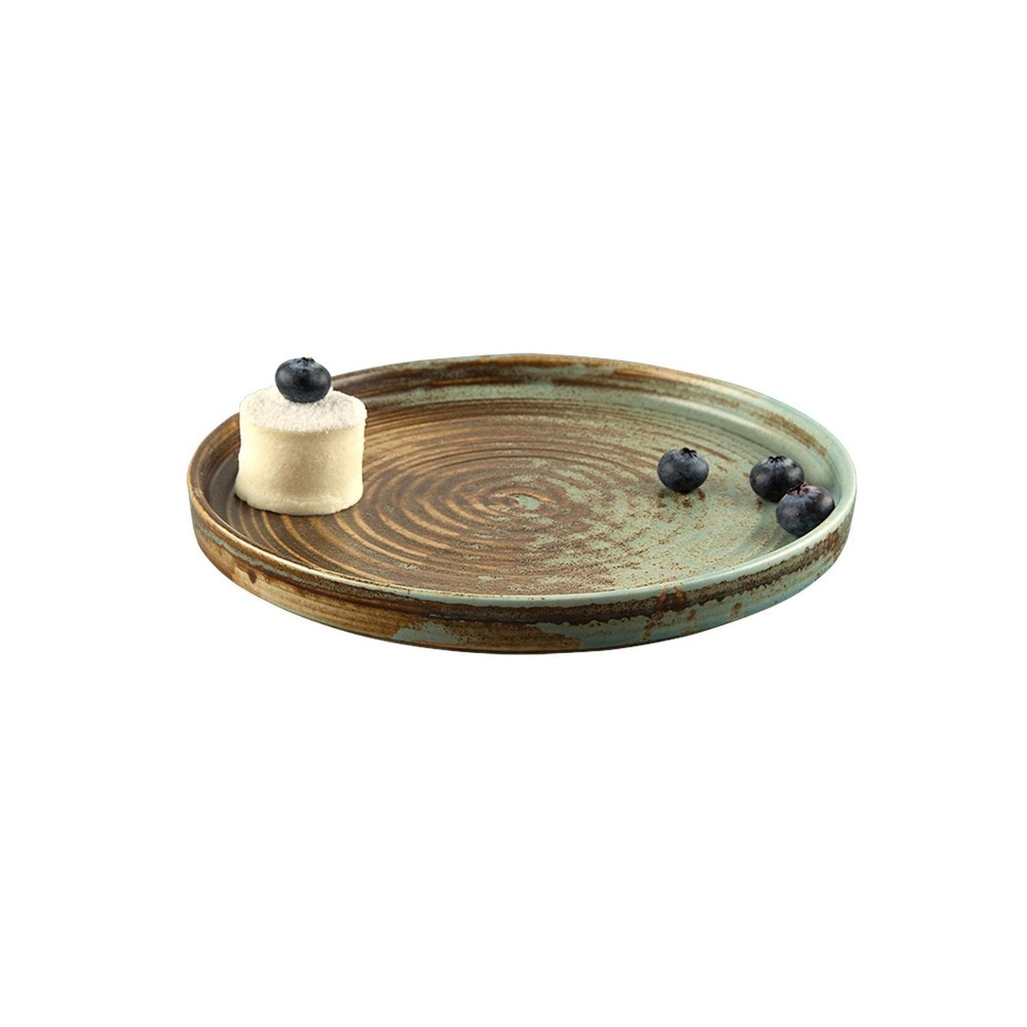 Turgla Vitrified Coral dia.8.25" Round Decorated Vitrified Plate - Case Pack: 12