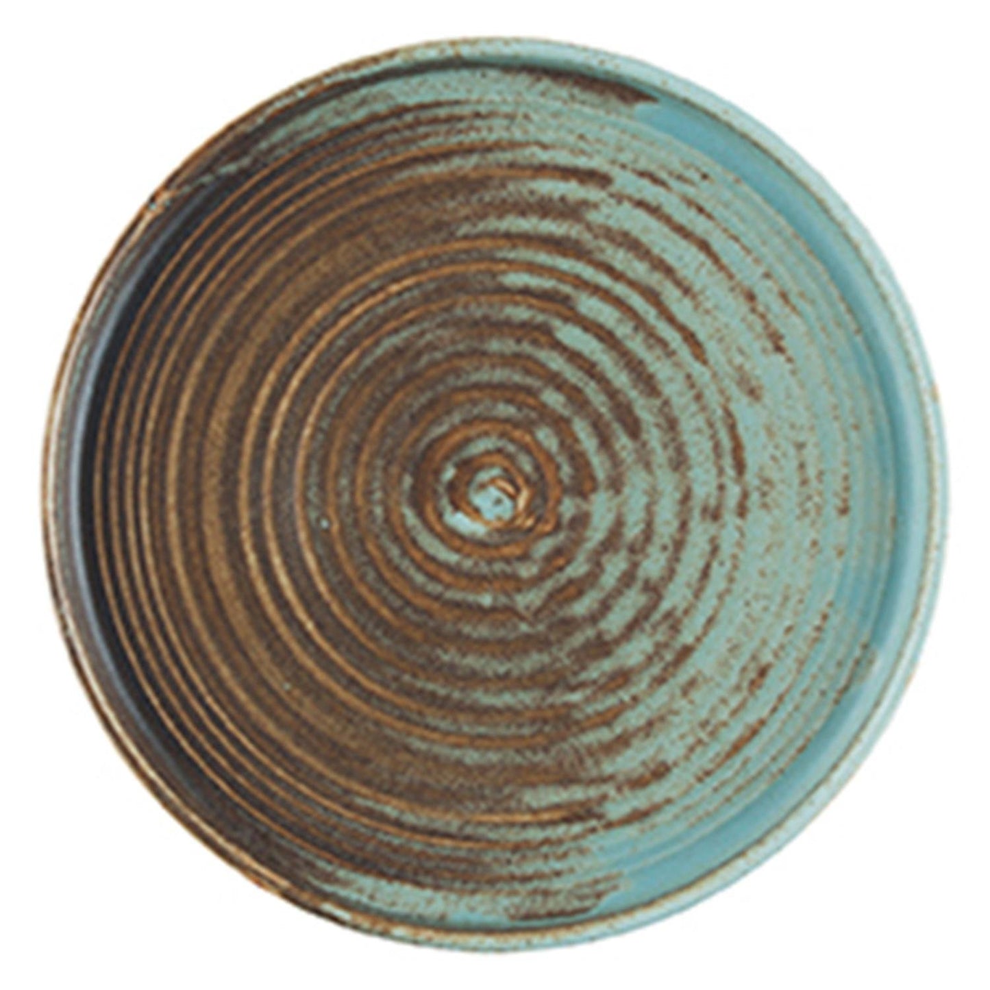 Turgla Vitrified Coral dia.11" Round Decorated Vitrified Plate - Case Pack: 6