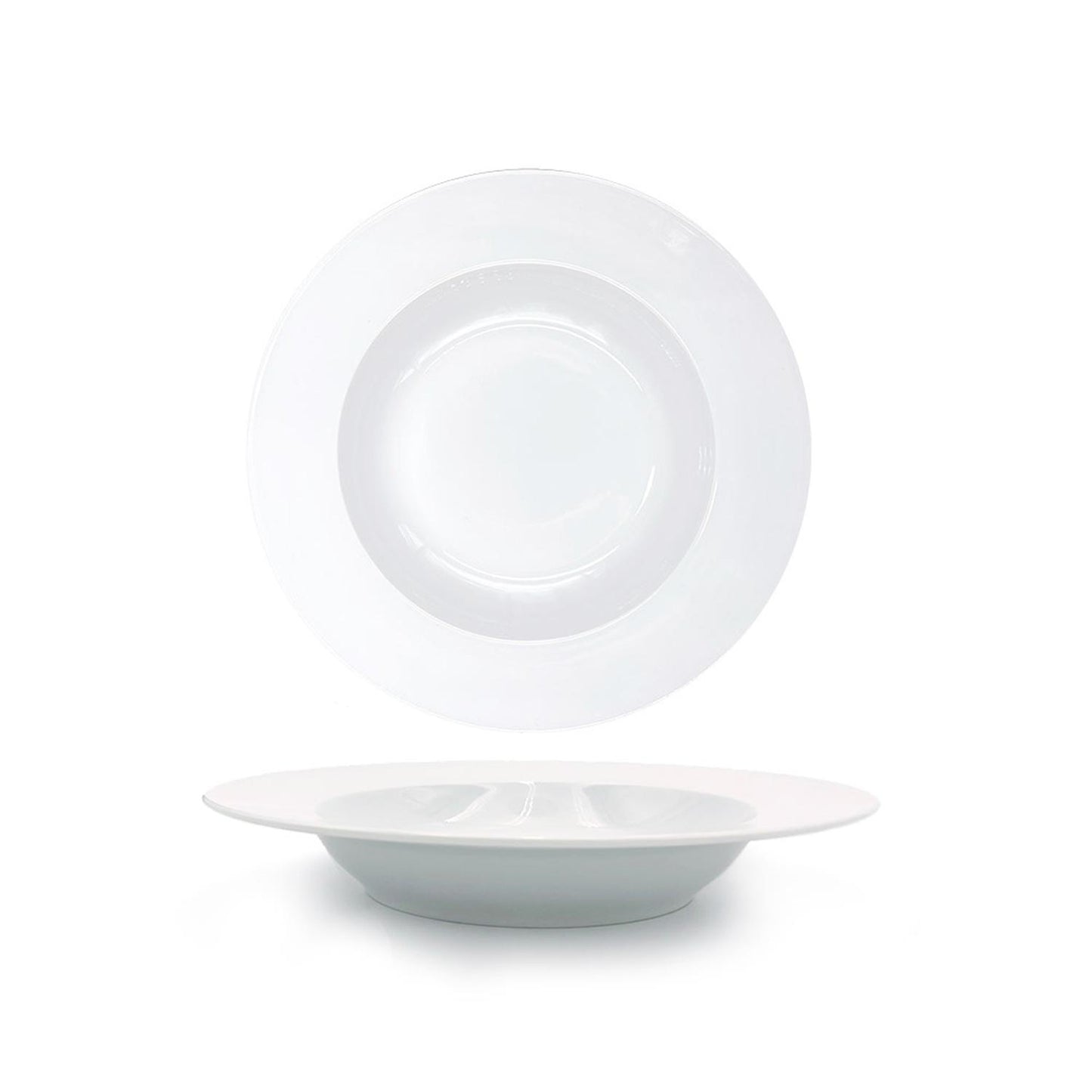 Porcelain Delta dia.9" h:1.5" 8 oz. Round White Porcelain Bowl - Case Pack:12