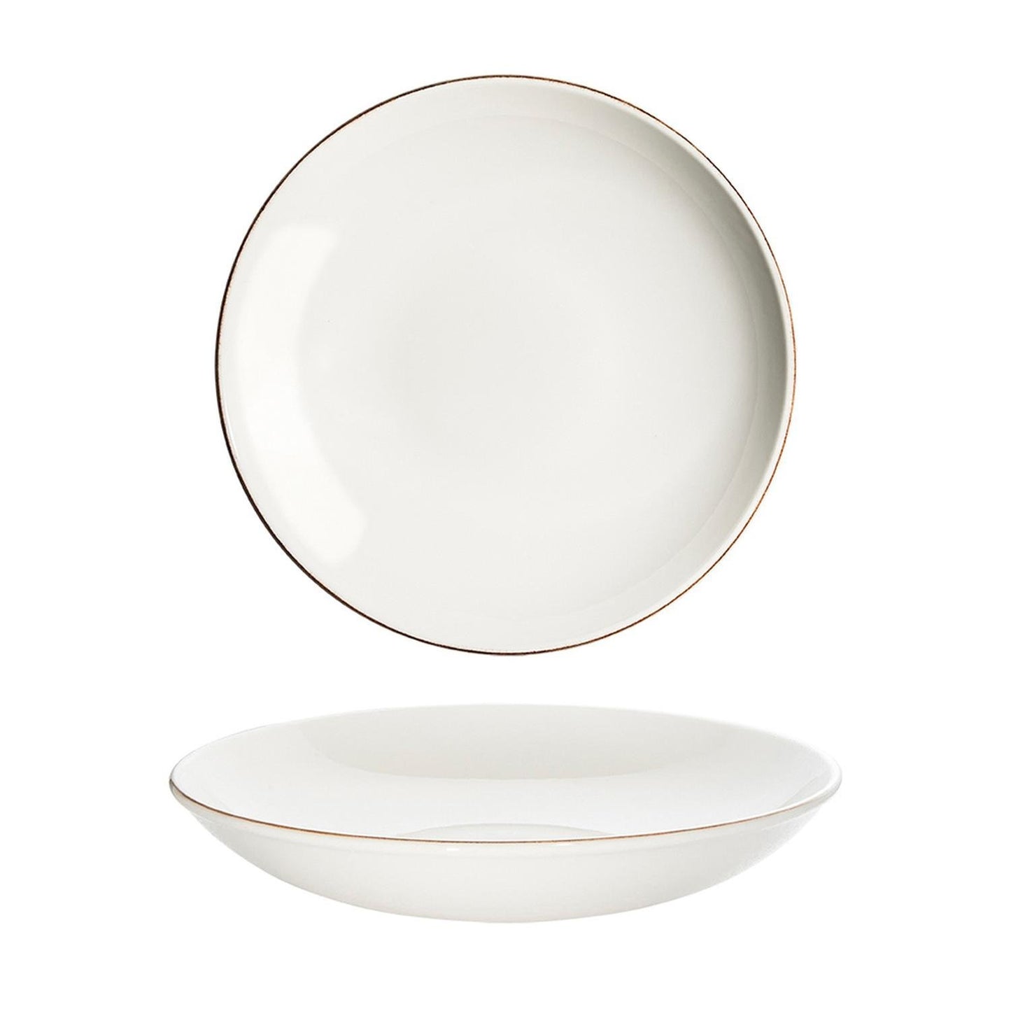 Turgla Vitrified Retro dia.10" h:2" 44 oz. Round Decorated Vitrified Bowl - Case Pack: 6