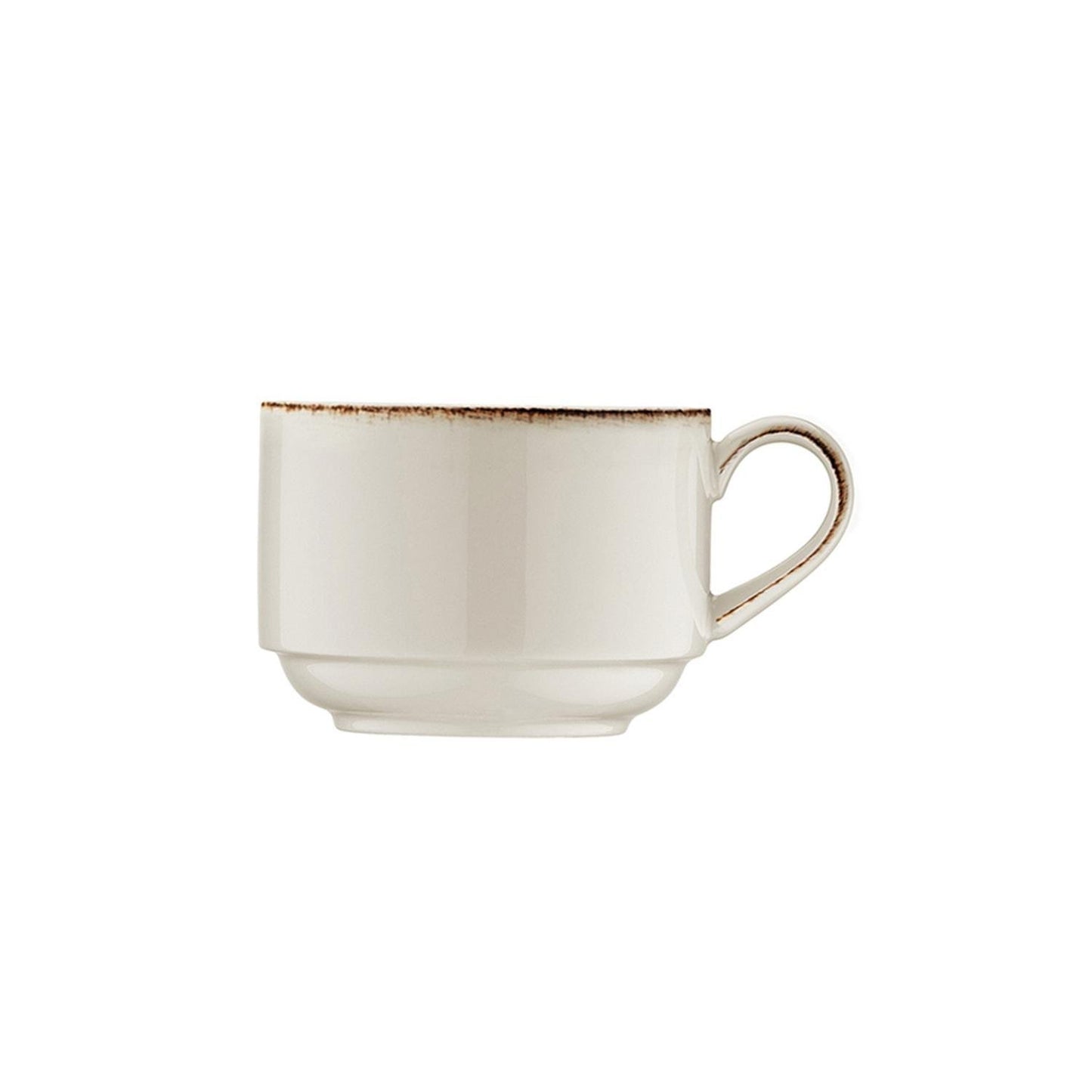 Retro dia.3.25" h:2.5" 7 oz. Round Decorated Vitrified Cup