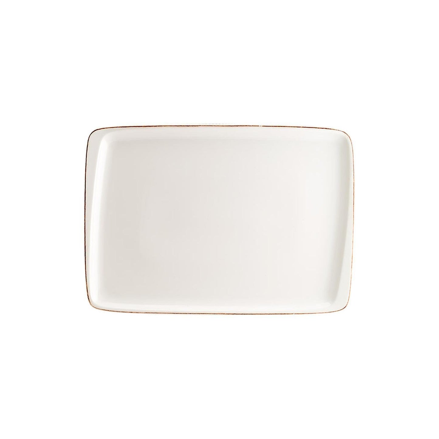 Retro 9" x 6" Rectangular Decorated Vitrified Plate