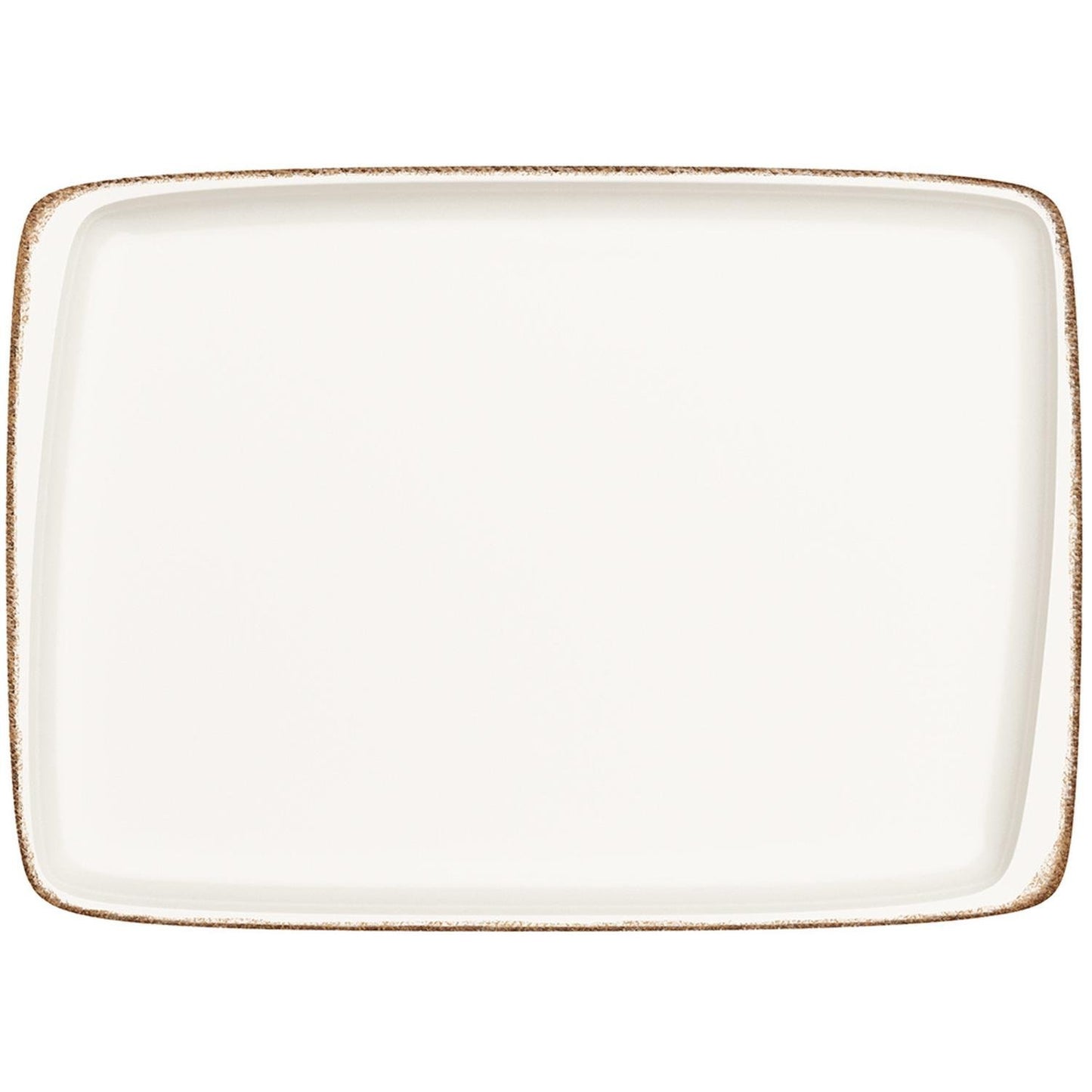 Retro 14.25" x 10.25" x h:0.75" Rectangular Decorated Vitrified Platter