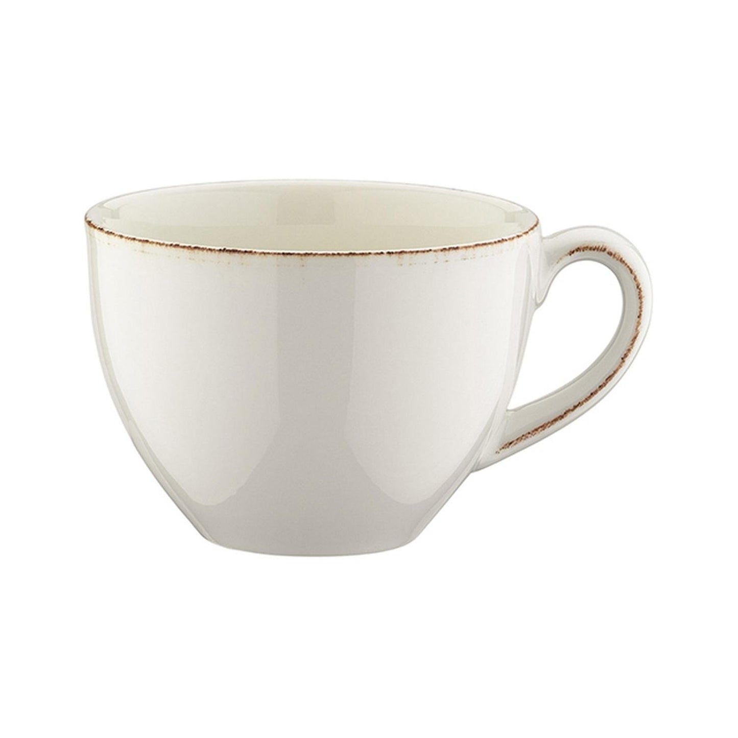 Retro dia.3.5" h:2.75" 7 oz. Round Decorated Vitrified Cup