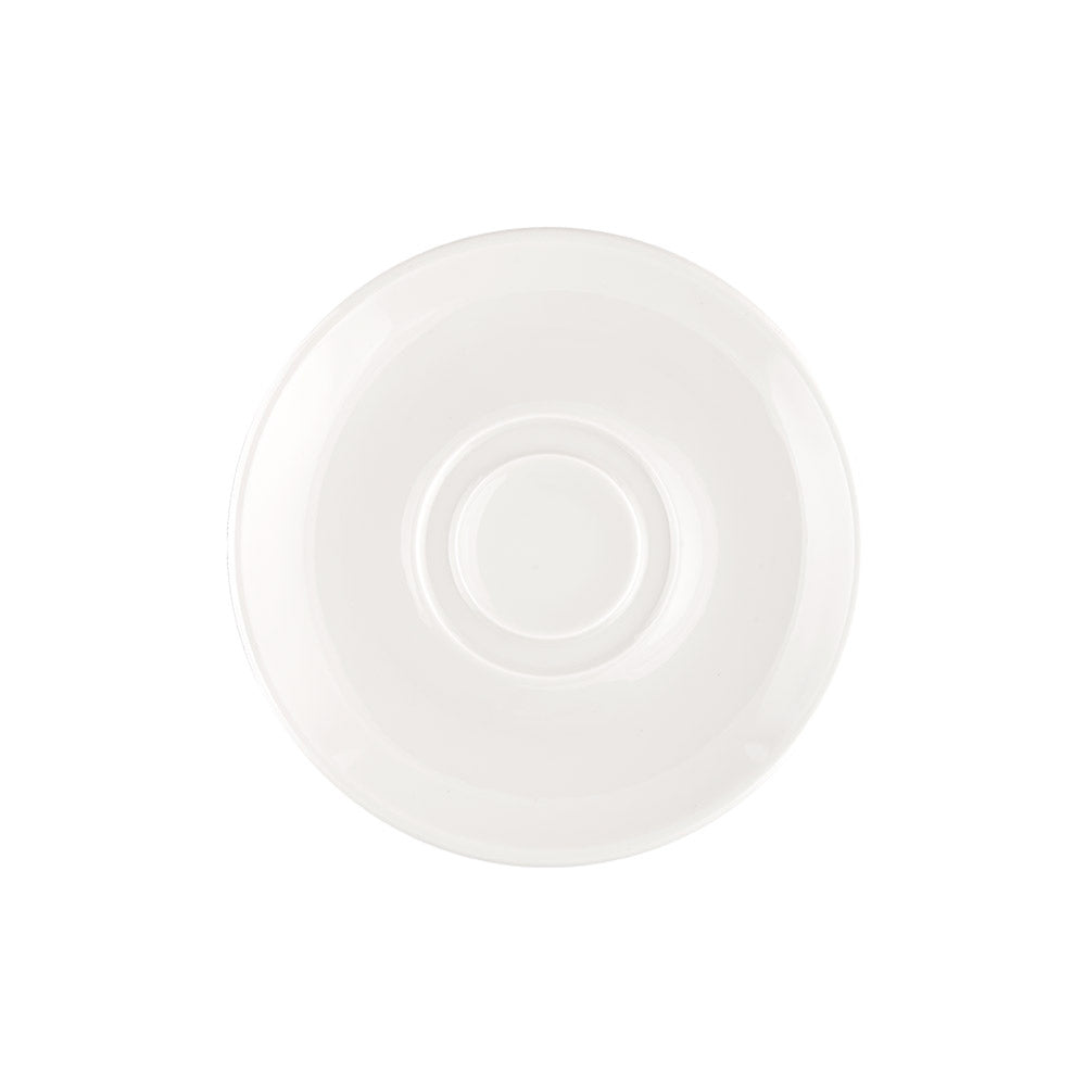 Porcelain Gourmet dia.7.5" Round Warm White Porcelain Saucer - Case Pack: 12
