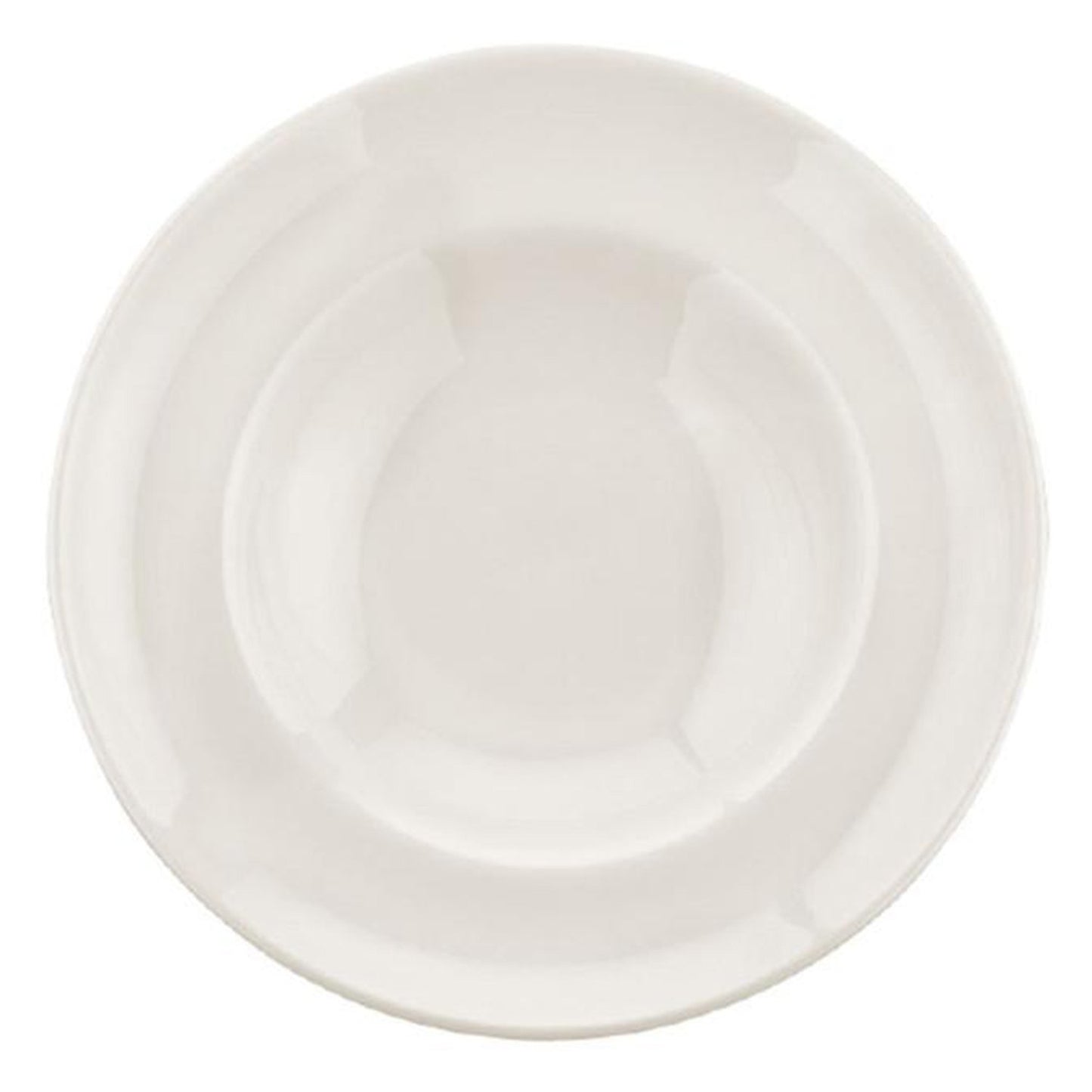 Gourmet dia.9.5" h:2" 14 oz. Round Warm White Vitrified Bowl
