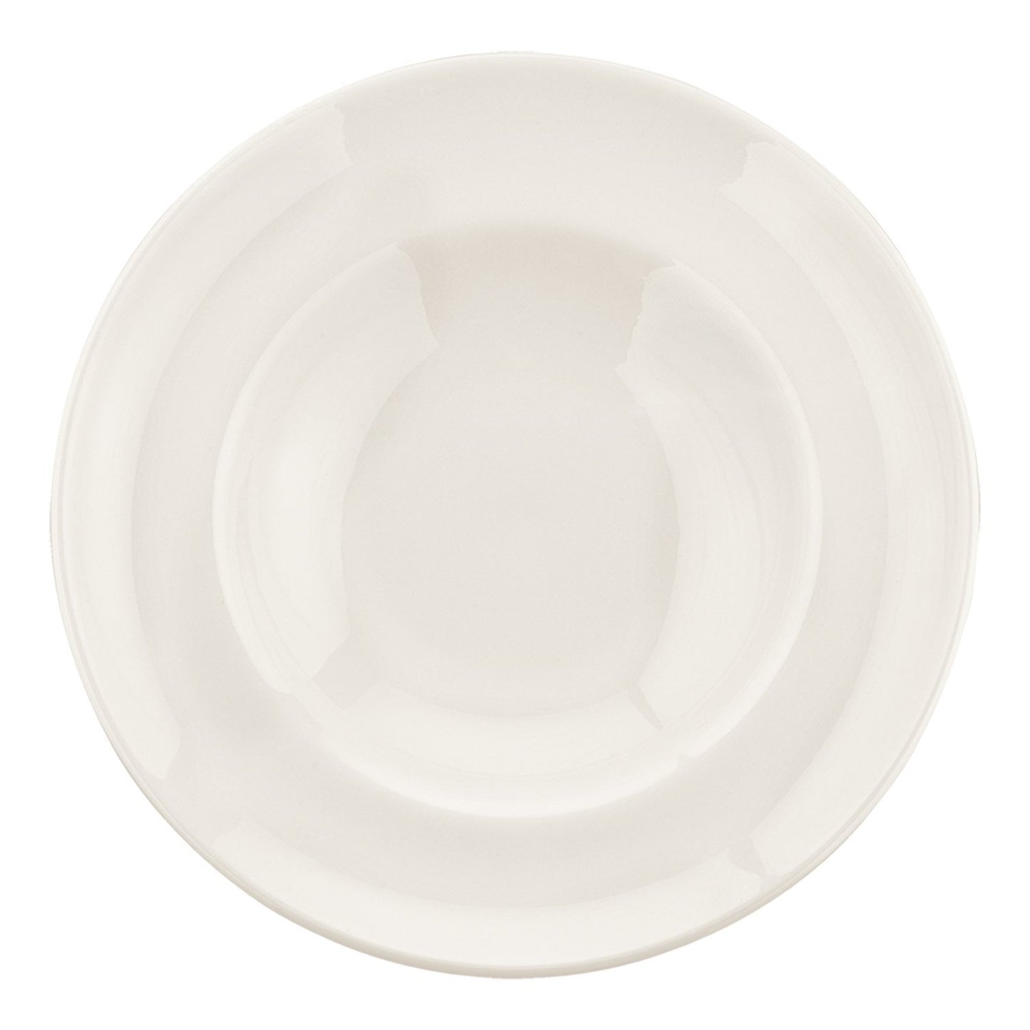 Gourmet dia.11.75" h:2.5" 19 oz. Round Warm White Vitrified Bowl