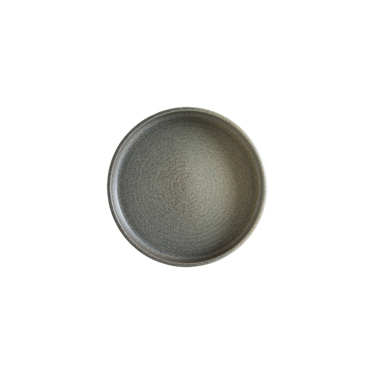 Hornfels dia.9" h:1.5" 29 oz. Round Gray Vitrified Deep Plate