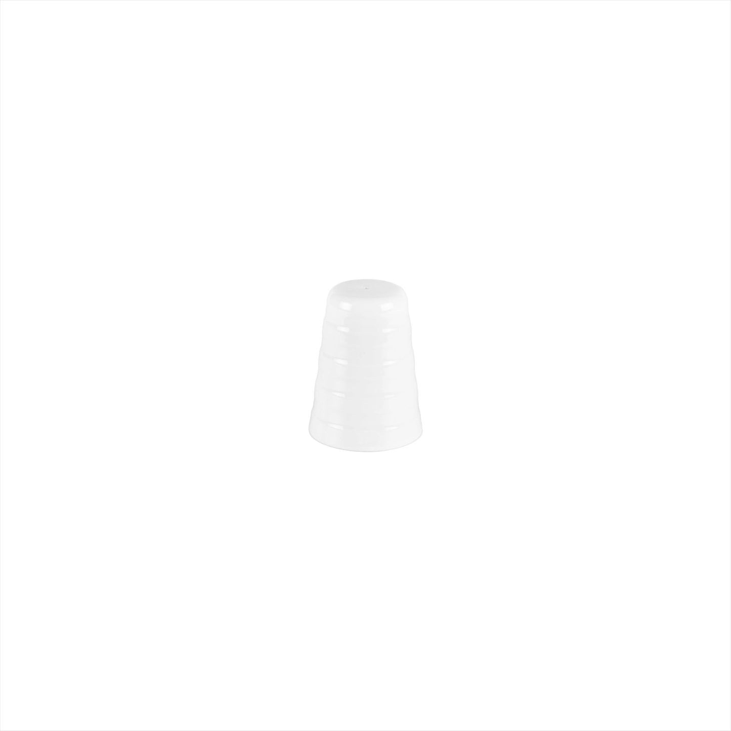 Lizbon Round White Porcelain Pepper Shaker