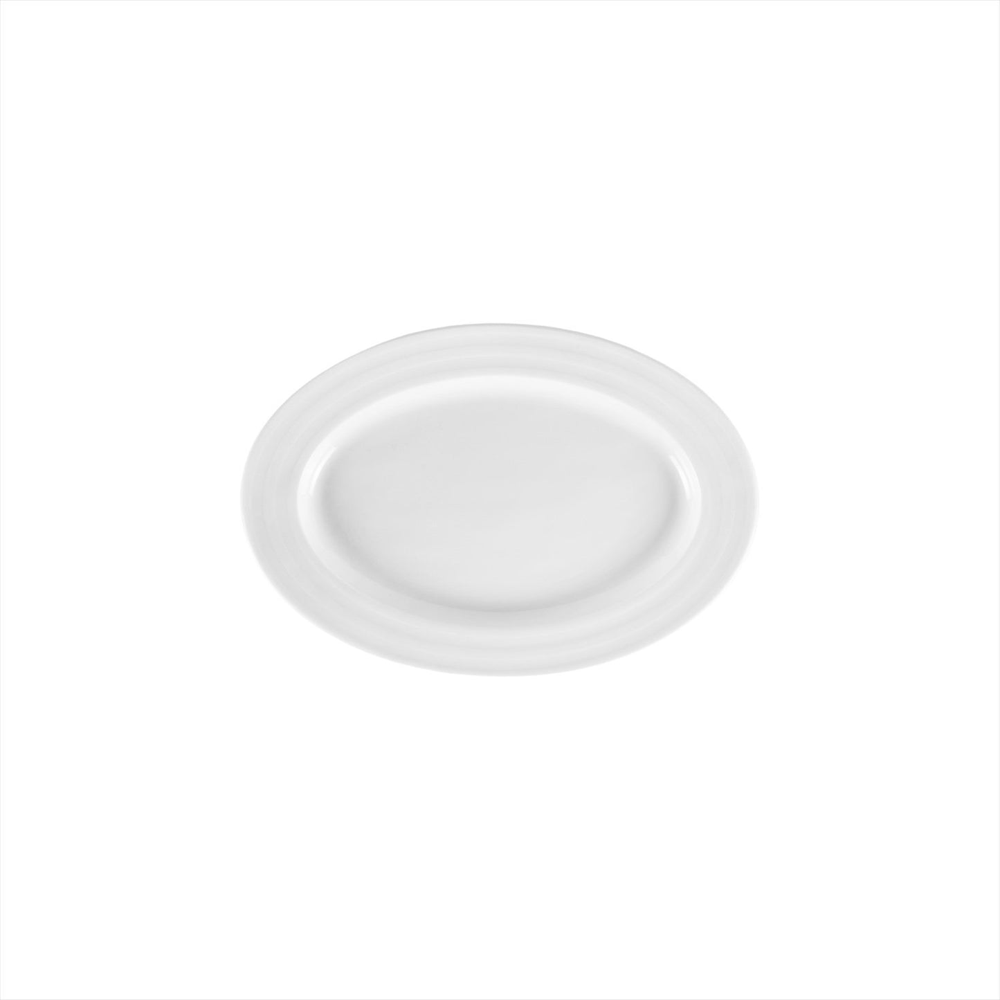 Lizbon 9.5" x 6.75" x h:1" Oval White Porcelain Platter