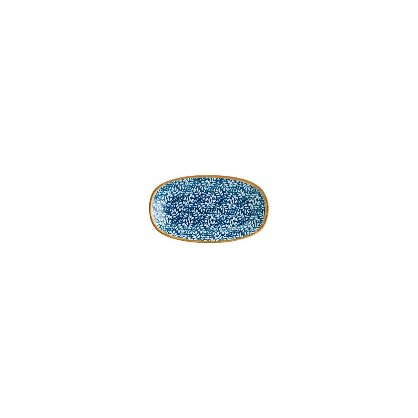 Calif 6" x 3.5" x h:0.75" Oval Decorated Vitrified Platter