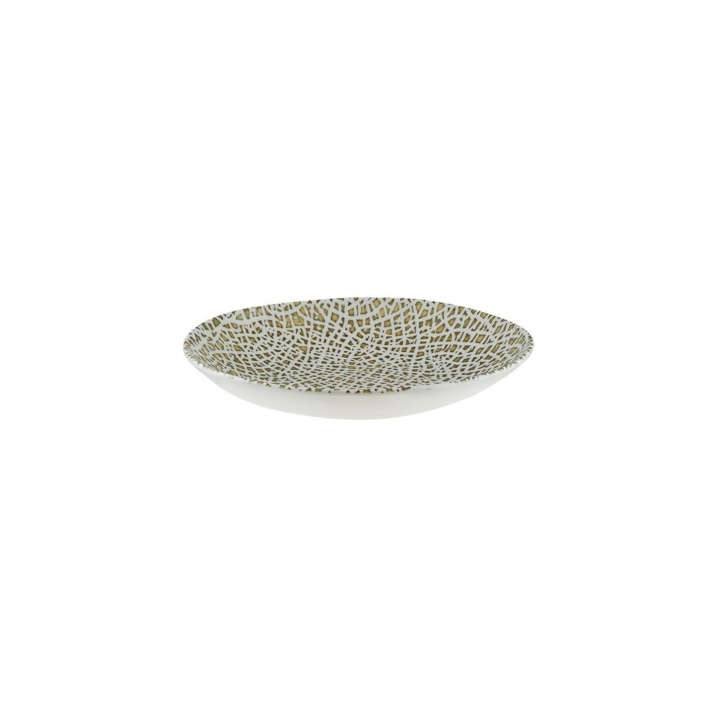 Turgla Vitrified Lapya Wood 10.25" x 9.5" x h:2.5" 36 oz. Organic Decorated Vitrified Bowl - Case Pack: 6