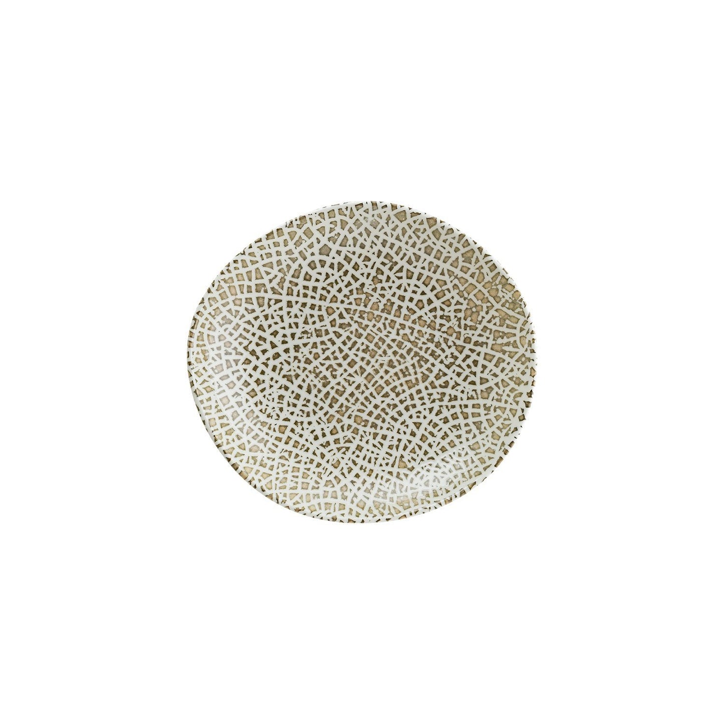 Turgla Vitrified Lapya Wood 10.25" x 9.5" x h:2.5" 36 oz. Organic Decorated Vitrified Bowl - Case Pack: 6