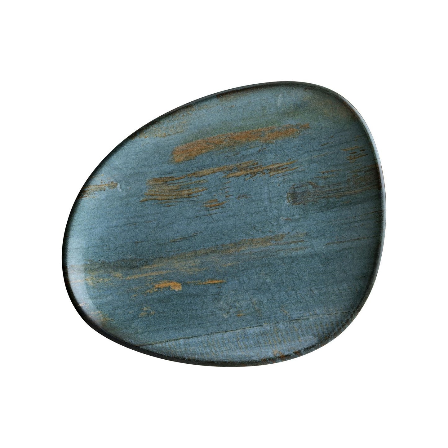 Turgla Vitrified Madera 7.5" x 6" Organic Decorated Vitrified Plate - Case Pack: 12