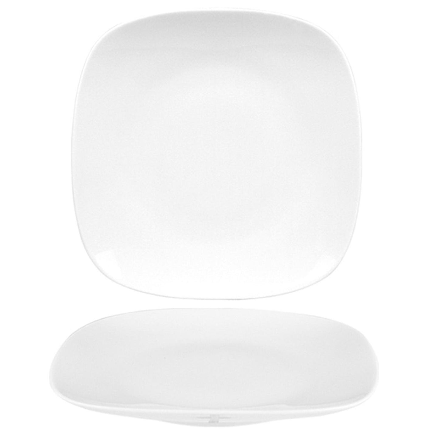 Mimoza 11" x 11" Square White Porcelain Plate
