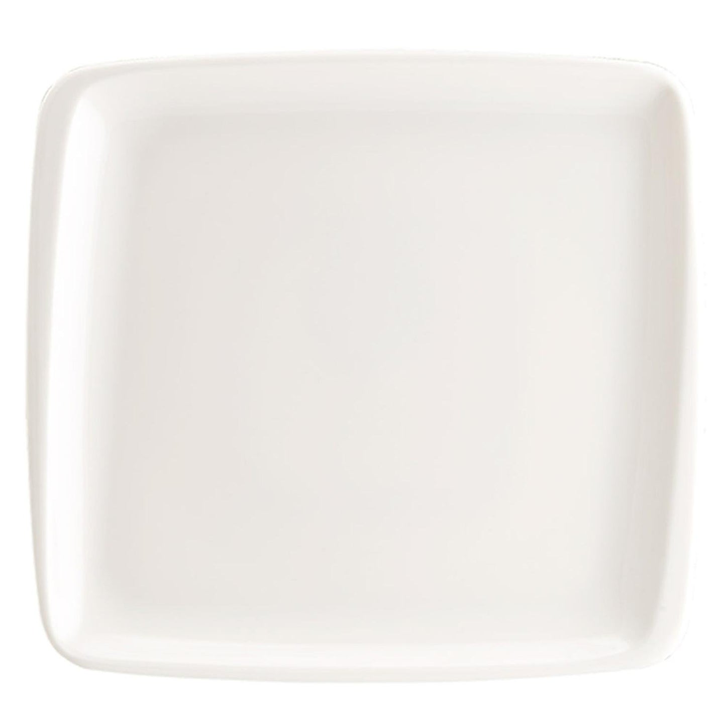 Moove 12.75" x 12" x h:0.75" Square Warm White Vitrified Platter