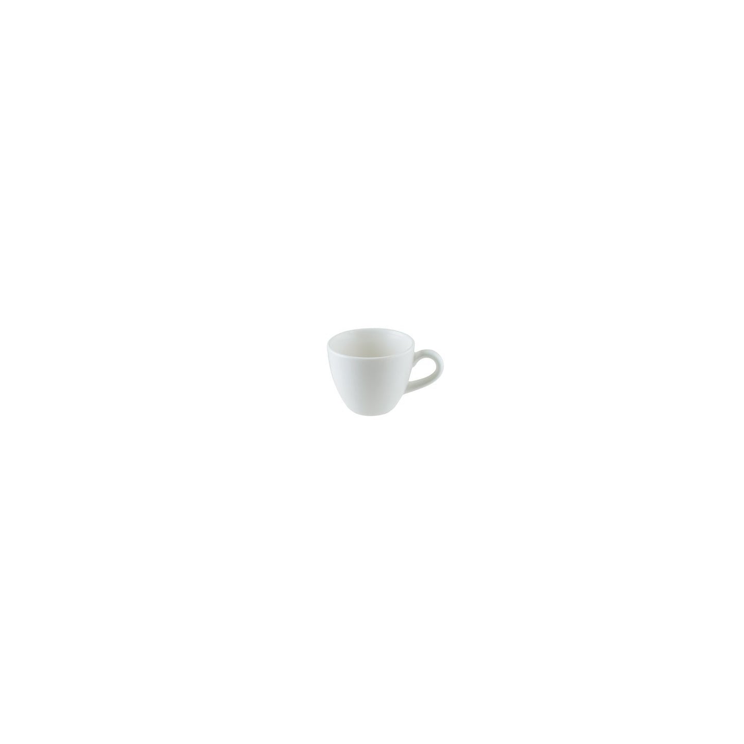 Luca Mosaic Matte dia.2.5" h:2" 3 oz. Round Matte White Vitrified Espresso Cup
