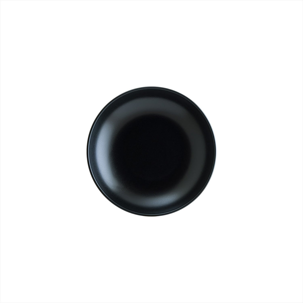 Notte dia.9" h:2" 34 oz. Round Black Vitrified Bowl