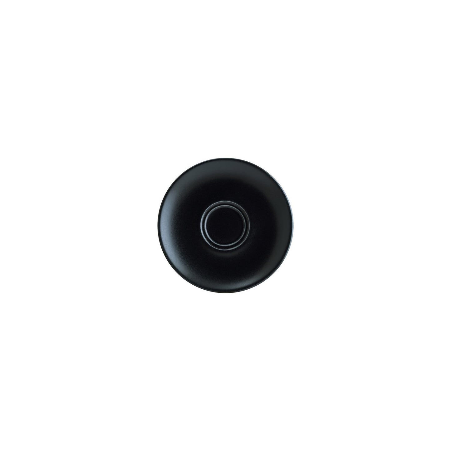 Notte dia.6.25" Round Black Vitrified Saucer