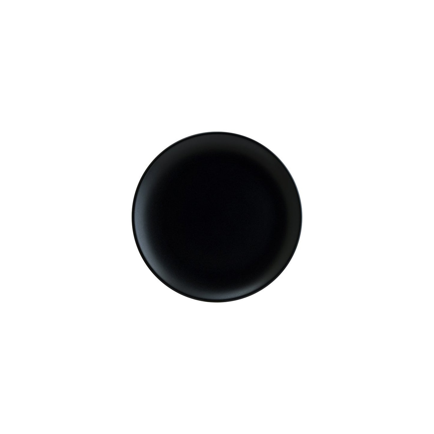 Turgla Vitrified Notte dia.8.25" Round Black Vitrified Plate - Case Pack: 12