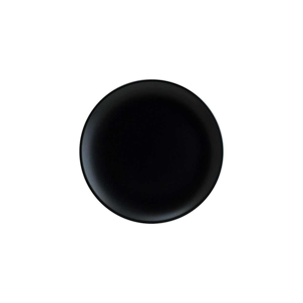 Notte dia.10" Round Black Vitrified Plate