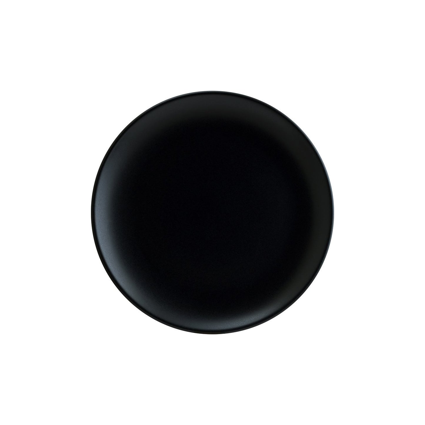Notte dia.12" Round Black Vitrified Plate