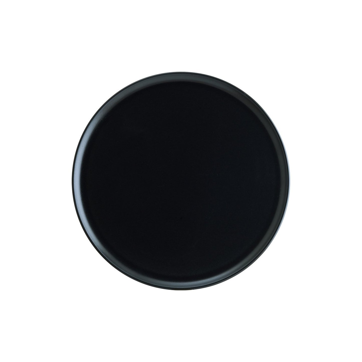 Turgla Vitrified Notte dia.12.75" Round Black Vitrified Plate - Case Pack: 6