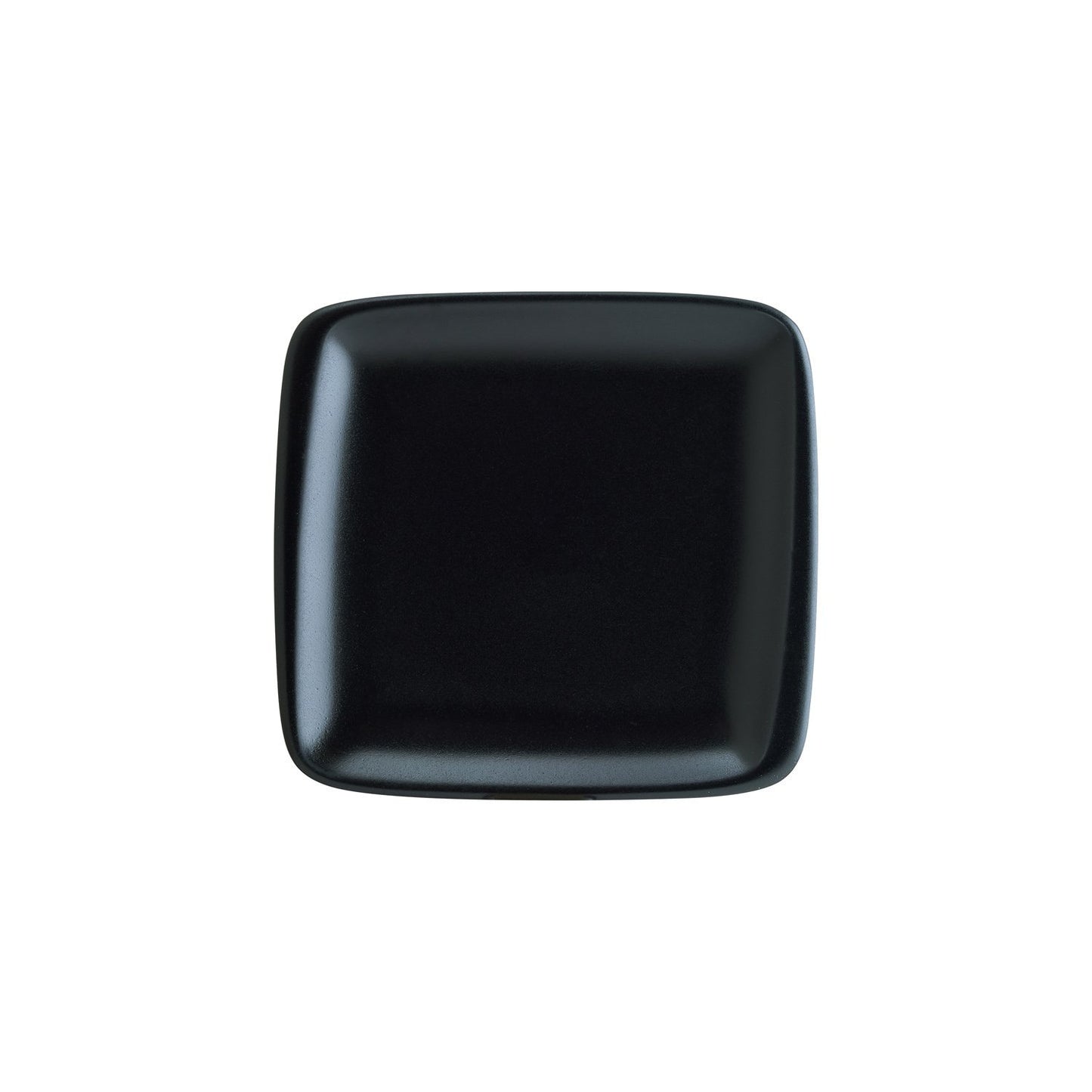 Turgla Vitrified Notte 10.5" x 10" Square Black Vitrified Plate - Case Pack: 6