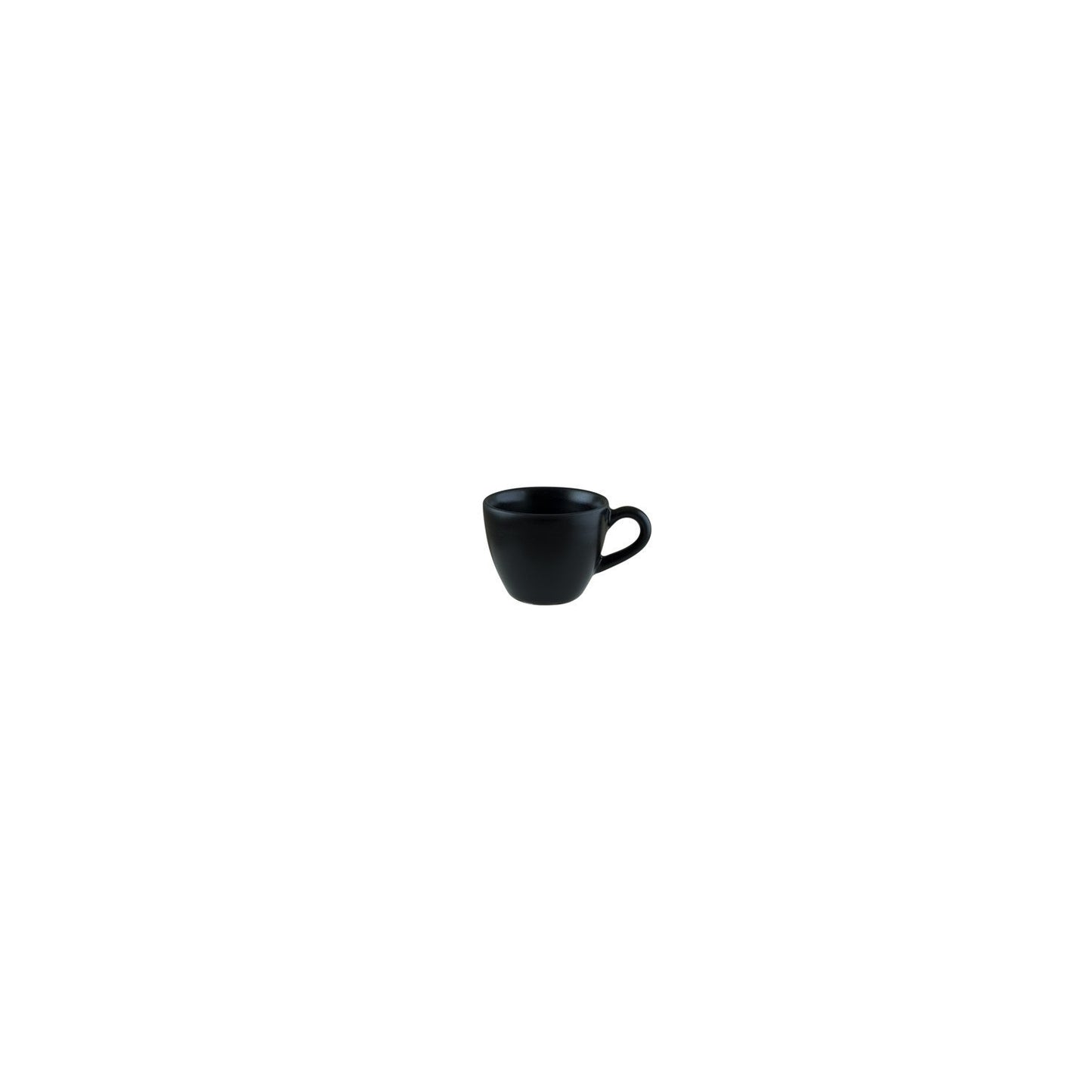 Notte dia.2.5" h:2" 3 oz. Round Black Vitrified Espresso Cup