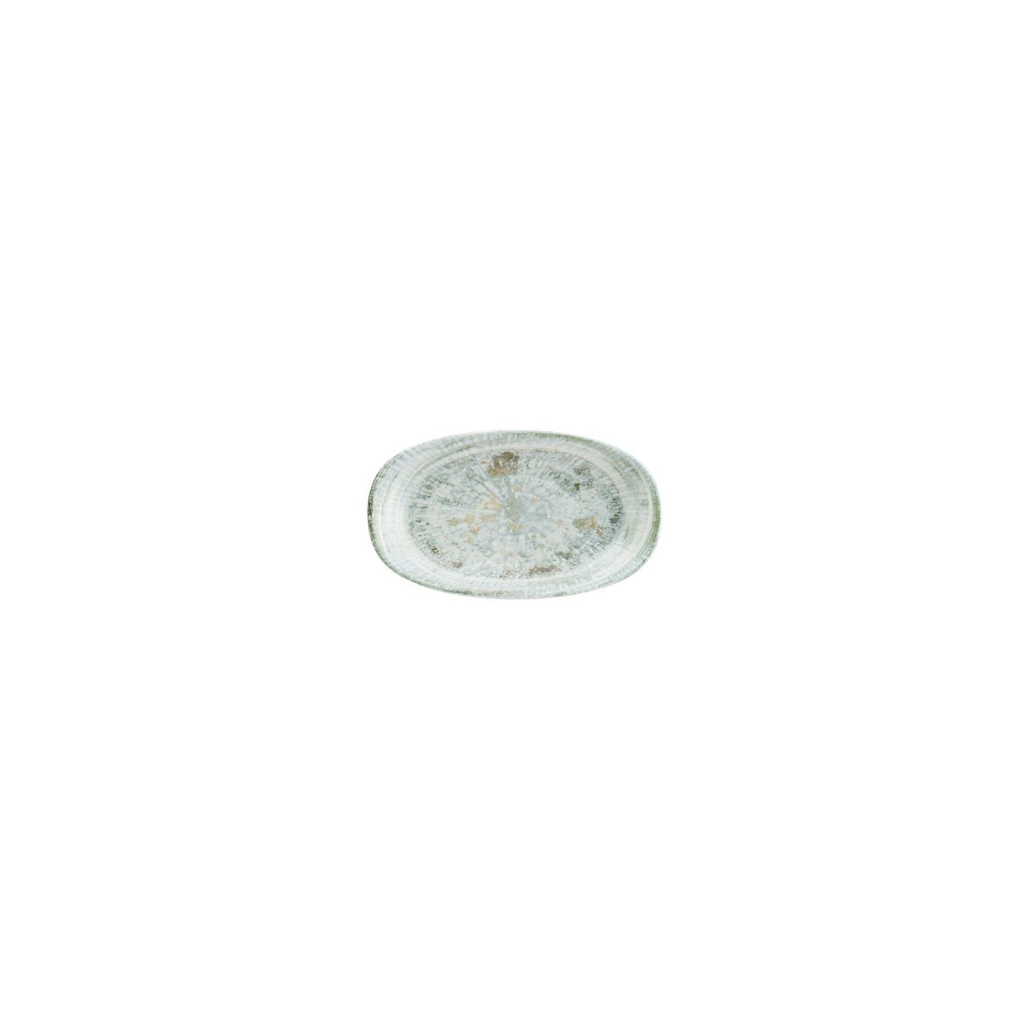 Odette 6" x 3.5" x h:0.75" Oval Decorated Vitrified Platter