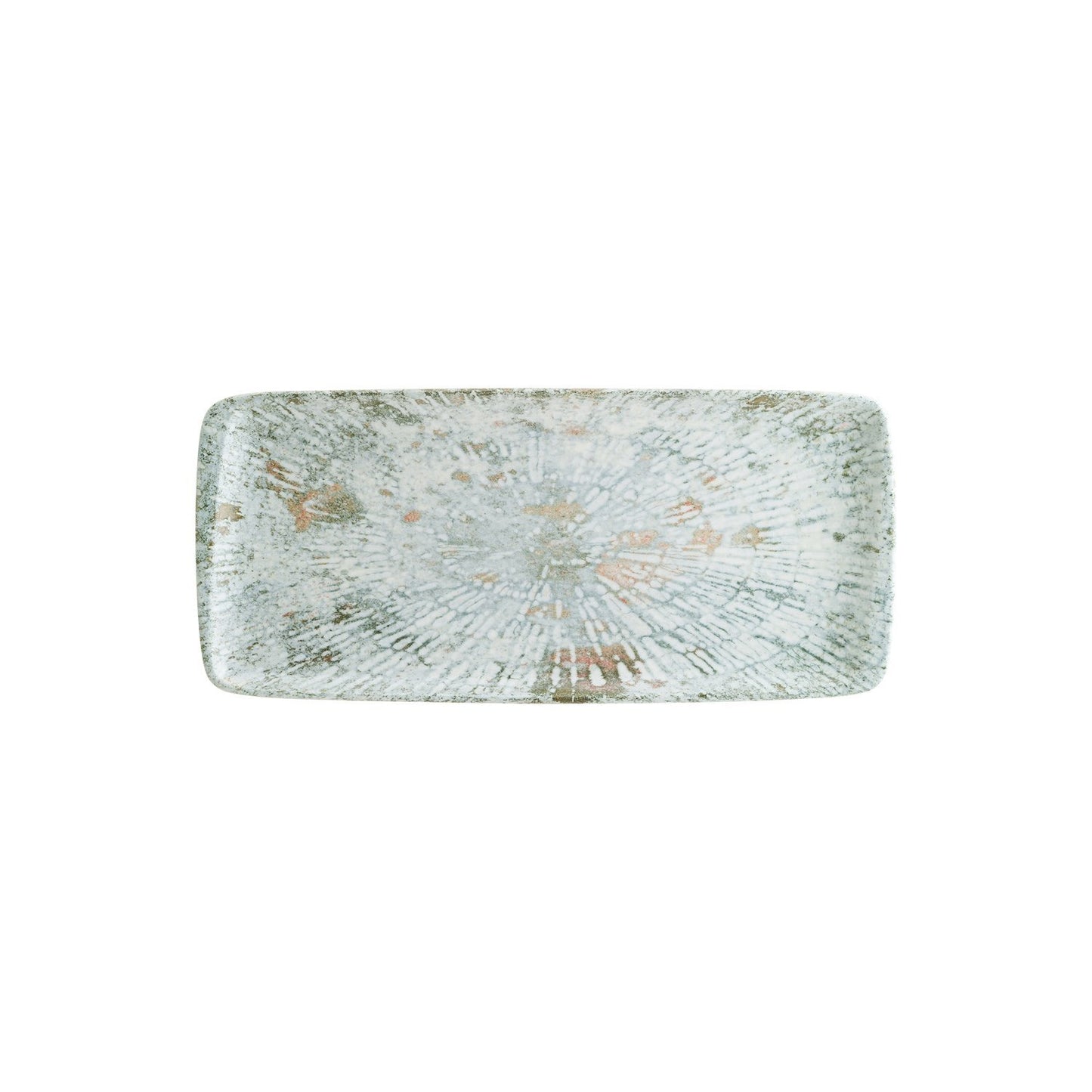 Odette 13.5" x 6" x h:0.75" Rectangular Decorated Vitrified Platter