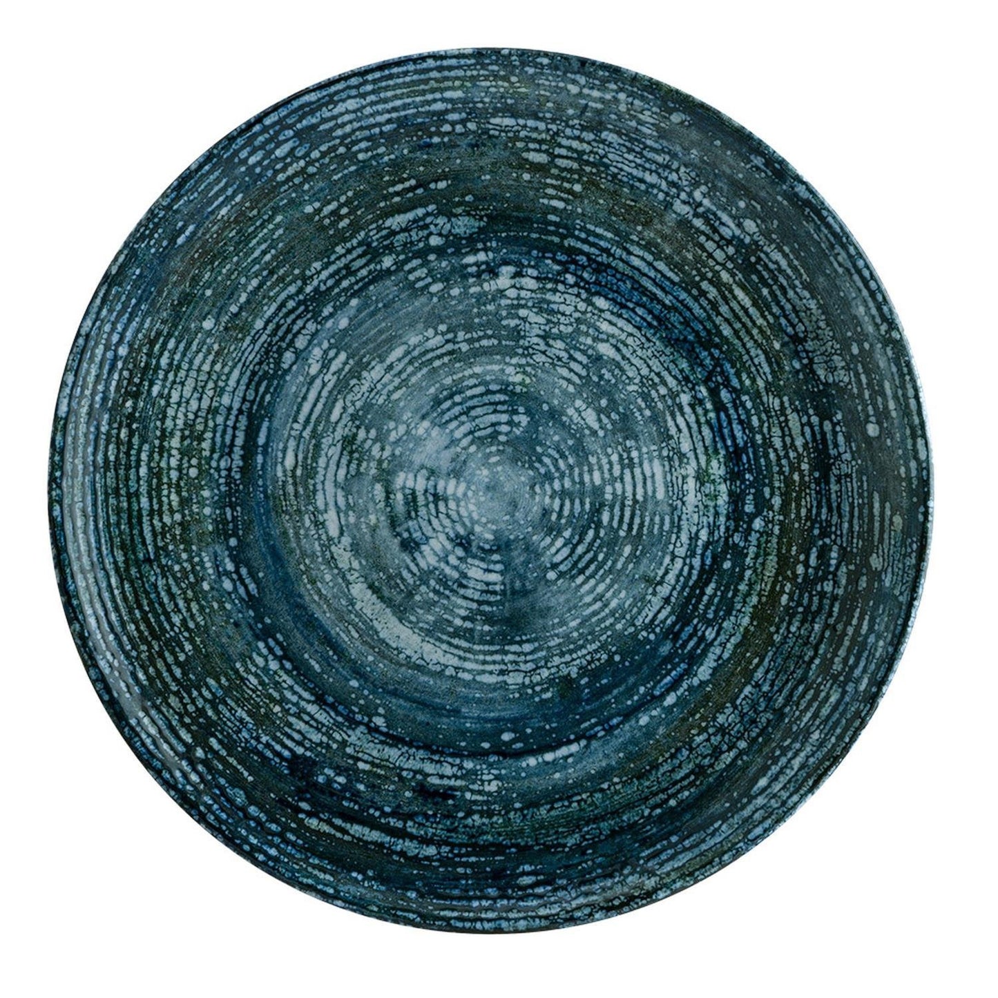 Patera Denim dia.12" Round Decorated Vitrified Plate