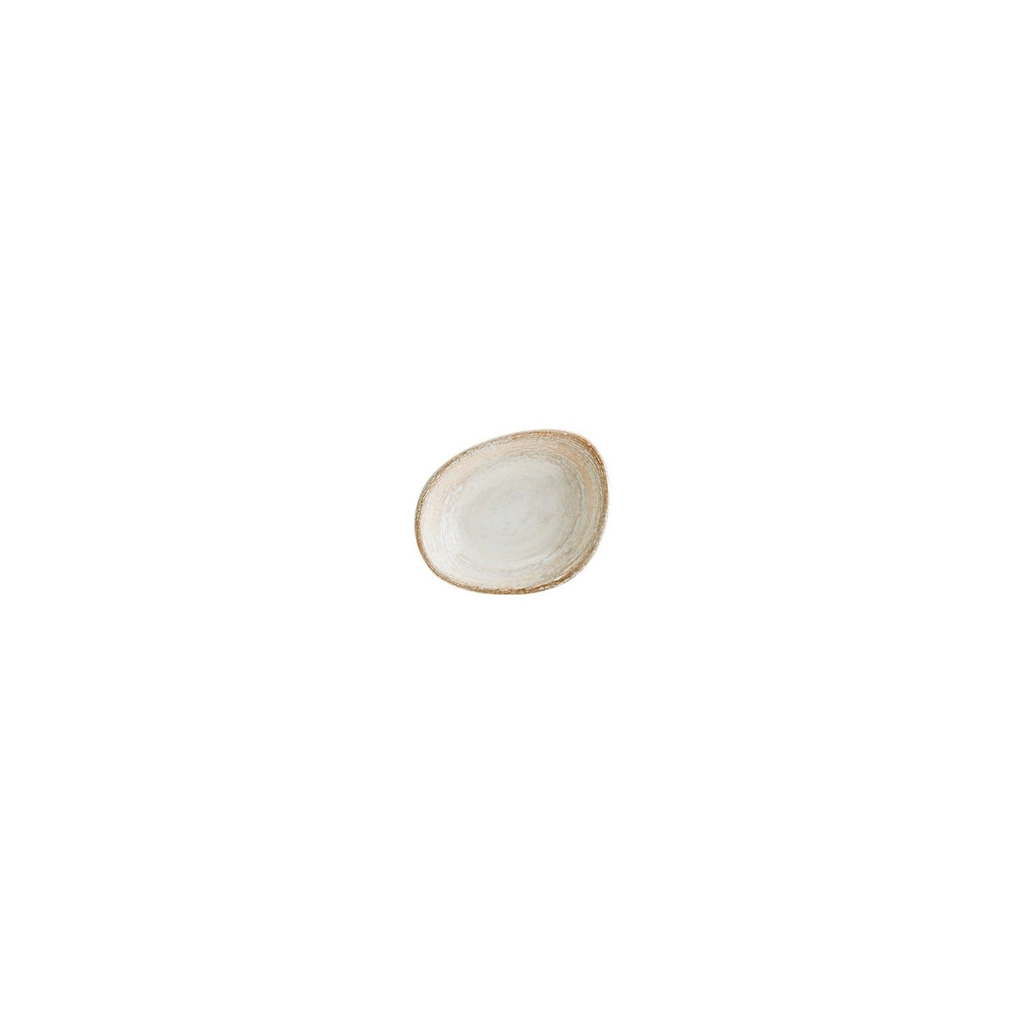 Patera 4" x 3" x h:0.75" 1 oz. Organic Decorated Vitrified Bowl