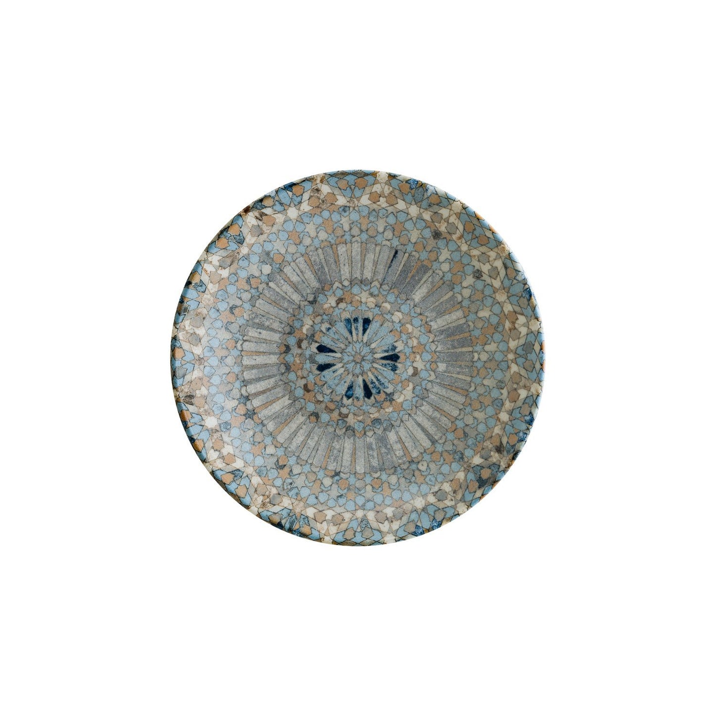Luca Mosaic Matte dia.11" h:2.5" 57 oz. Round Decorated Vitrified Bowl