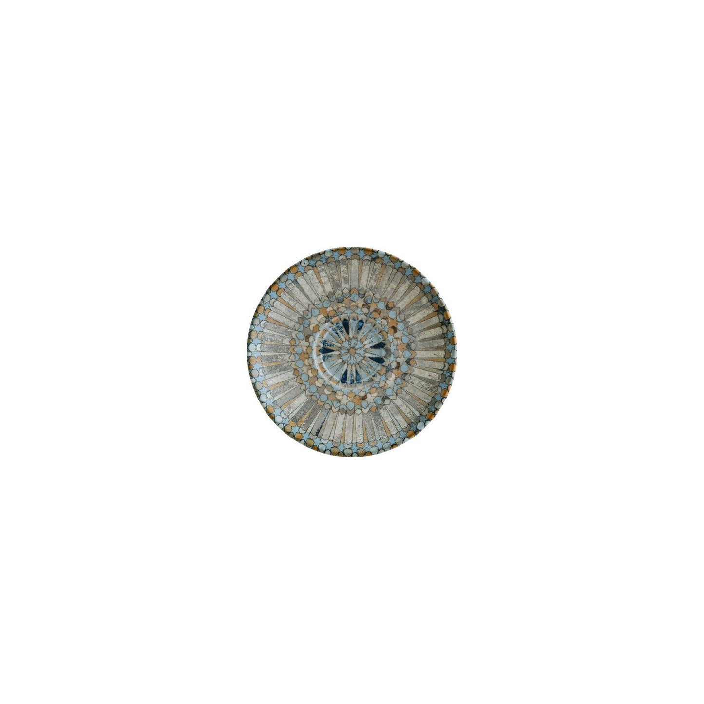 Luca Mosaic Matte dia.6.25" Round Decorated Vitrified Saucer