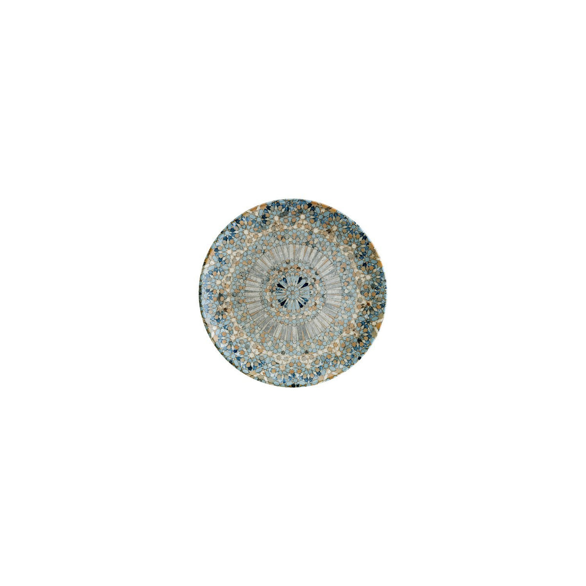 Luca Mosaic Matte dia.6.75" Round Decorated Vitrified Plate