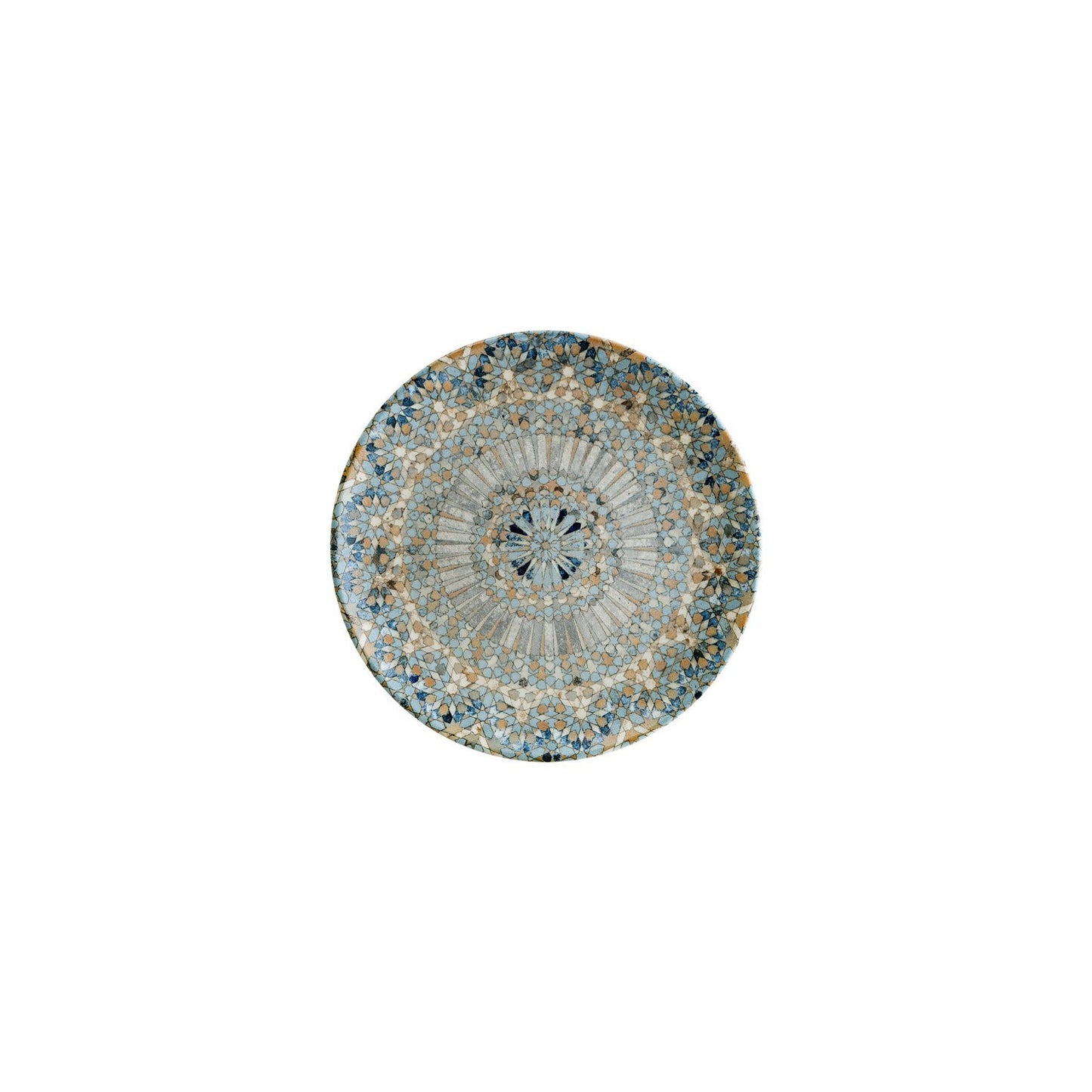 Luca Mosaic Matte dia.8.25" Round Decorated Vitrified Plate
