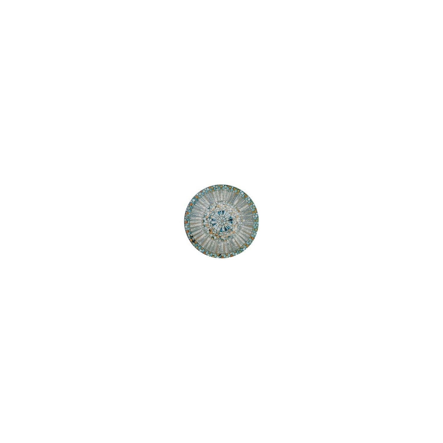 Luca Mosaic Matte dia.3.5" h:1" 2 oz. Round Decorated Vitrified Bowl