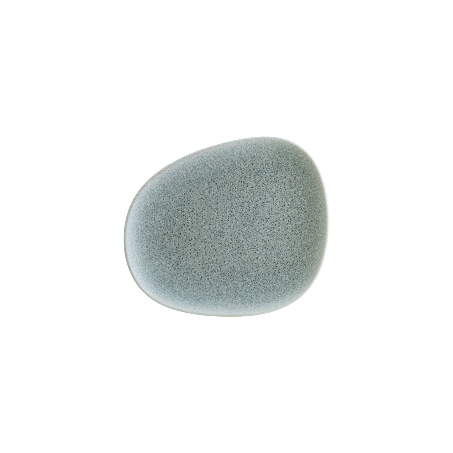 Luca Ocean Matte 9.5" x 7.5" Organic Blue Vitrified Plate