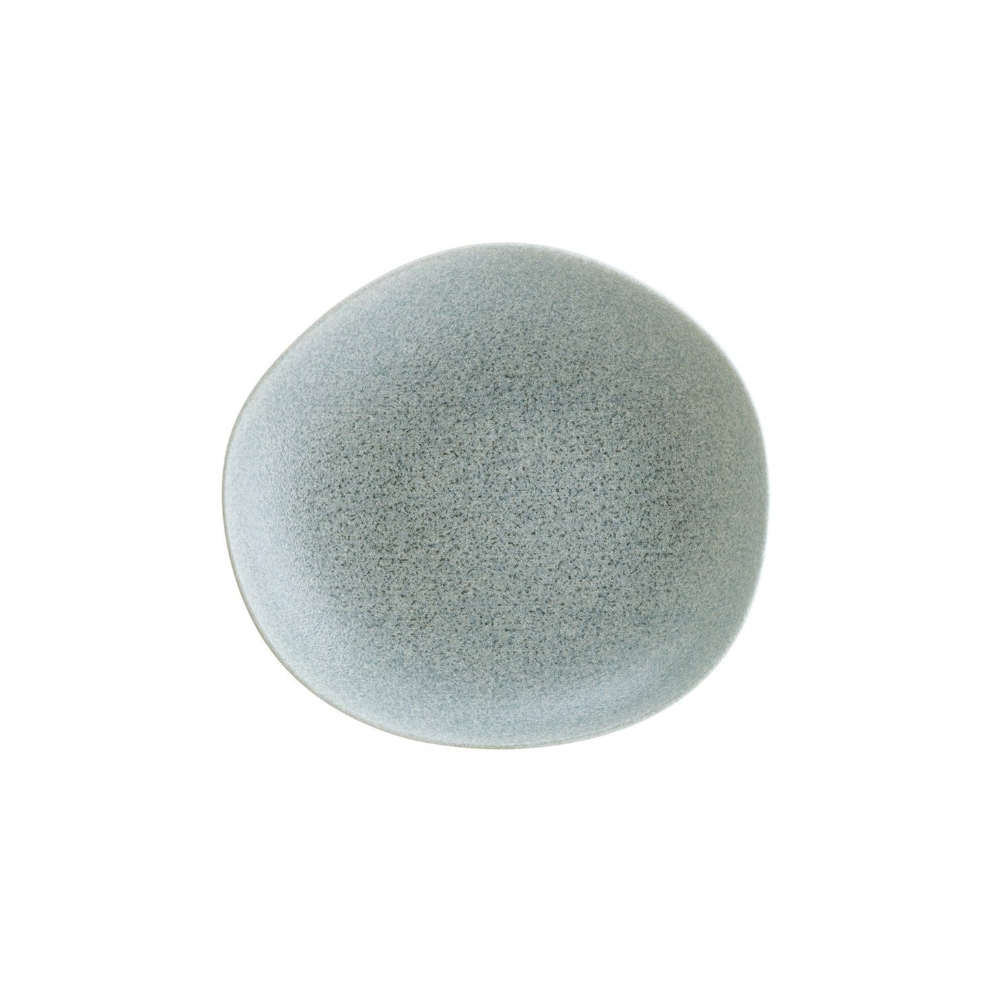 Luca Ocean Matte 11.5" x 10.5" Organic Blue Vitrified Plate