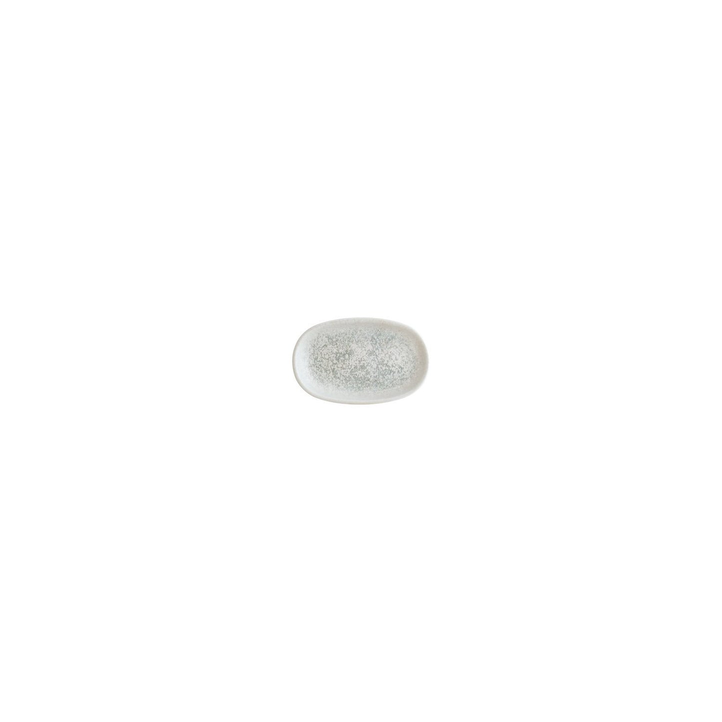 Turgla Vitrified Luna Ocean 4" x 2.5" x h:0.75" Oval Decorated Vitrified Platter - Case Pack: 12