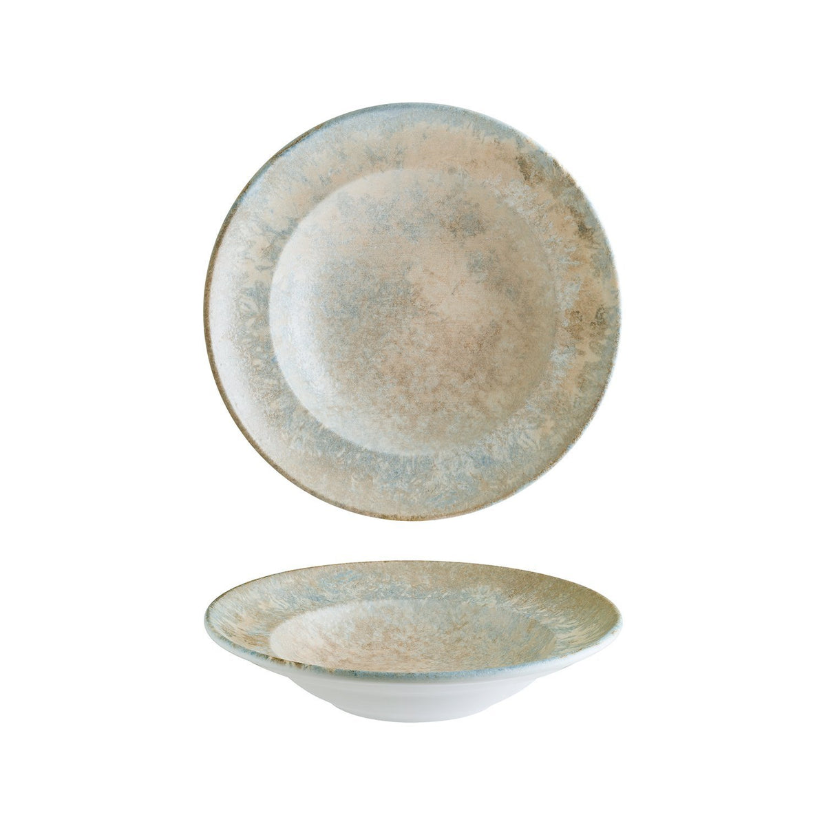 Luz dia.10.75" h:2.25" 16 oz. Round Decorated Vitrified Bowl