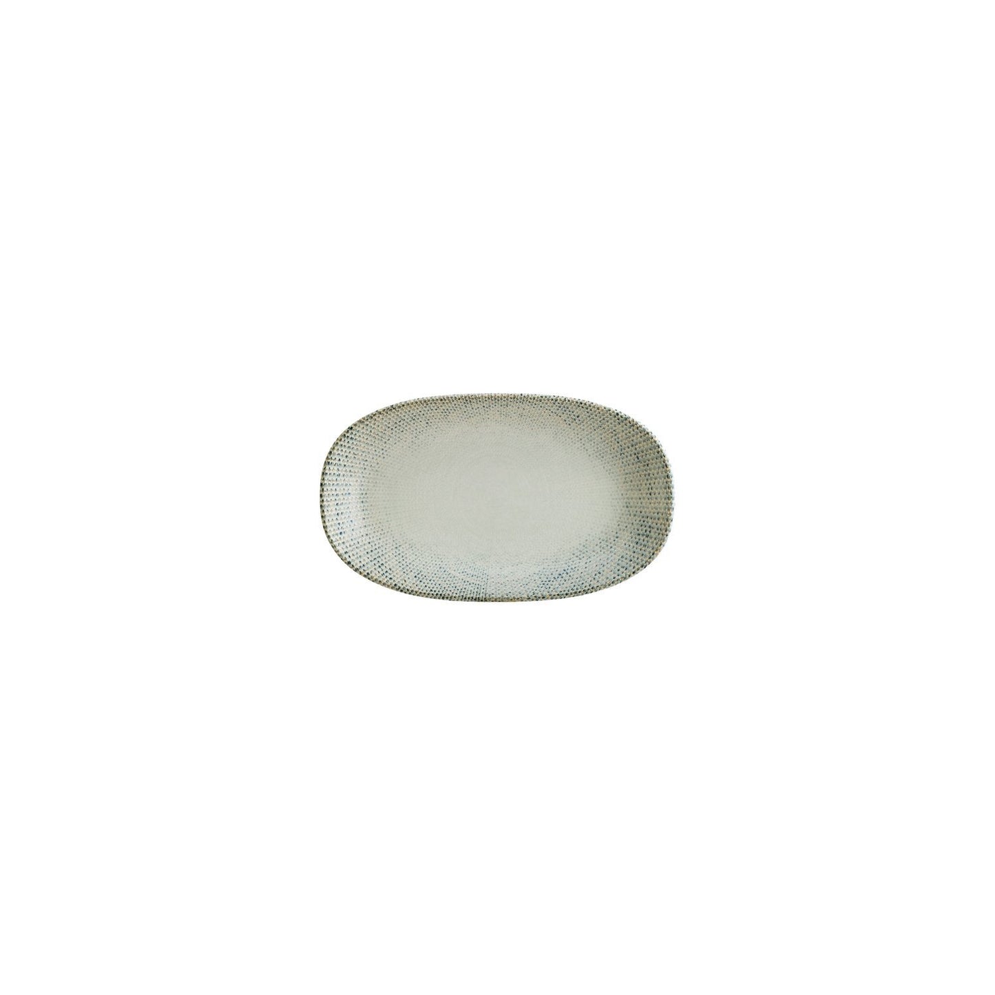 Turgla Vitrified Sway 7.5" x 4.25" x h:1" Oval Decorated Vitrified Platter - Case Pack: 12