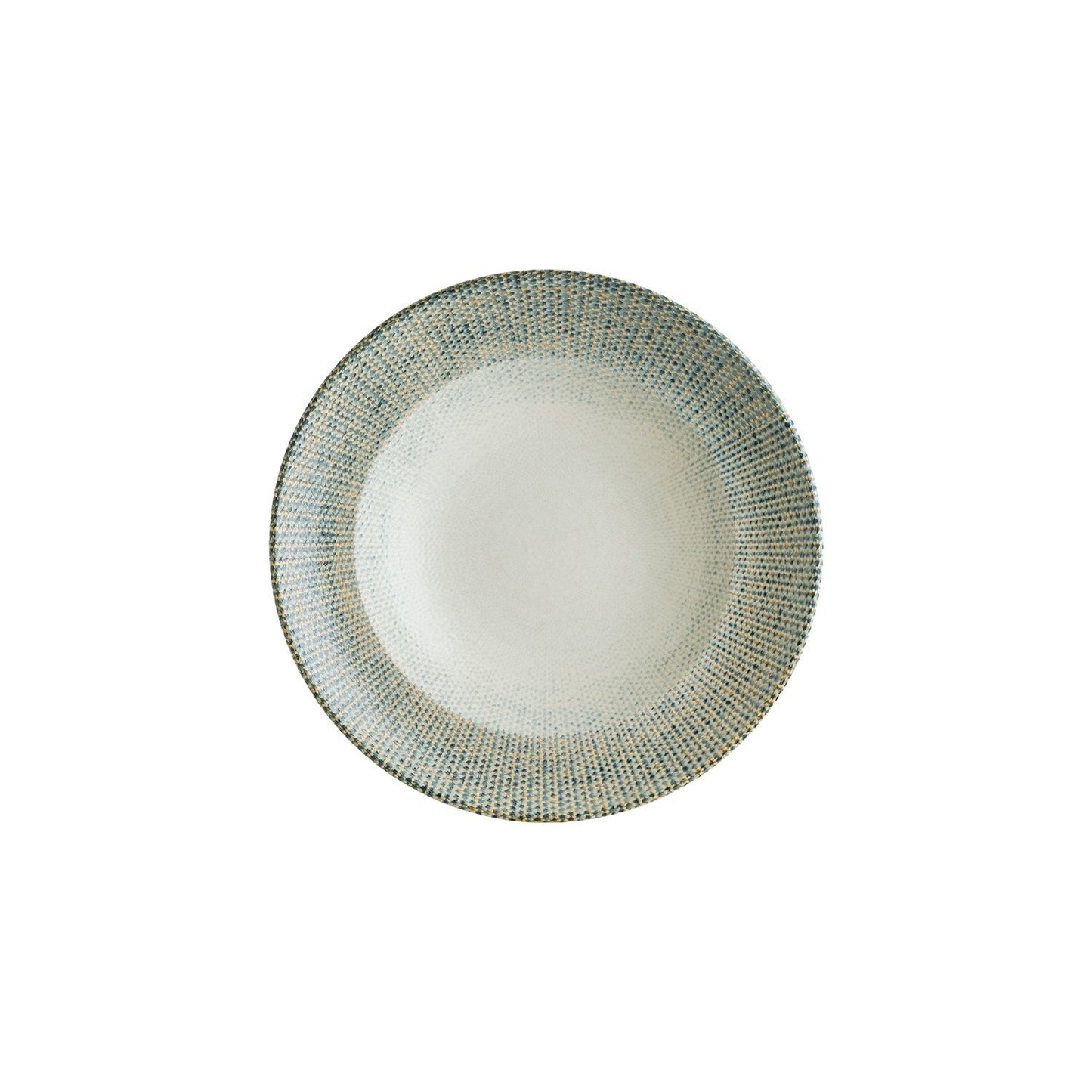 Turgla Vitrified Sway dia.10.75" h:2.25" 16 oz. Round Decorated Vitrified Bowl - Case Pack: 6